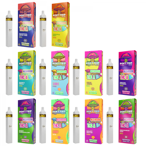 DOZO DON T TRIP THC-A MUSHROOM DISPOSABLE VAPE 2.5GM/5CT/PK