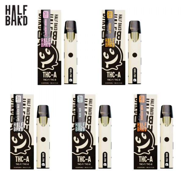 HALF BAK D THC-A DISPOSABLE VAPE 3GM/5CT/PK