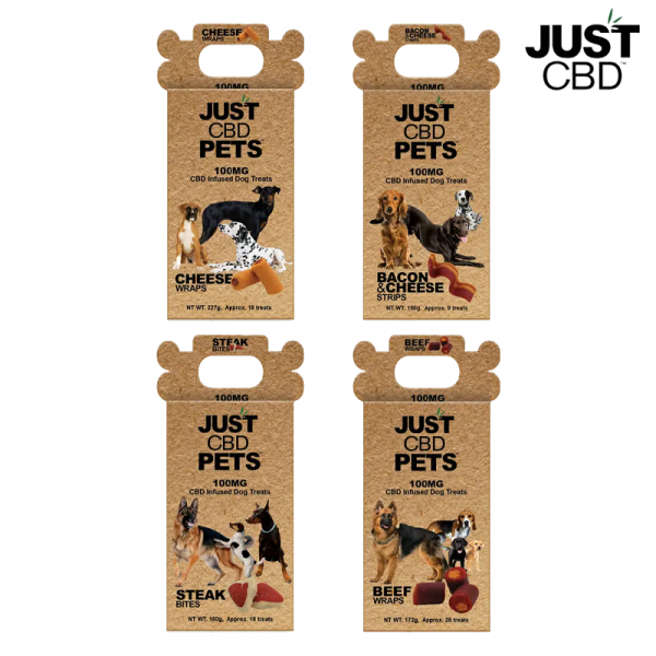 JUST CBD DOG TREATS 100MG/18CT/JAR