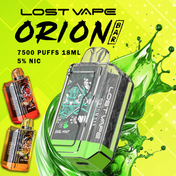 LOST VAPE ORION BAR 7500 PUFFS DISPOSABLE VAPE 10CT/DISPLAY