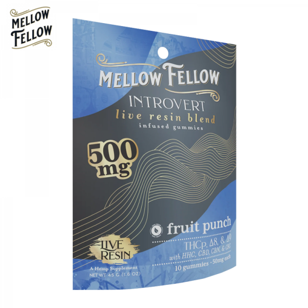 MELLOW FELLOW INTROVERT M-FUSIONS BLEND FRUIT PUNCH GUMMIES 500MG/10CT/30PK