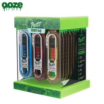 OOZE TWIST SLIM PEN 2.0 BATTERY W/ACRYLIC DISPLAY OF 24