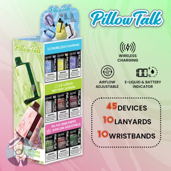 PILLOW TALK 8500 PUFFS ASSORTED STARTER DISPOSABLE DISPLAY KIT