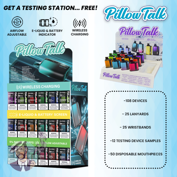 PILLOW TALK 8500 PUFFS ASSORTED STARTER DISPOSABLE DISPLAY KIT