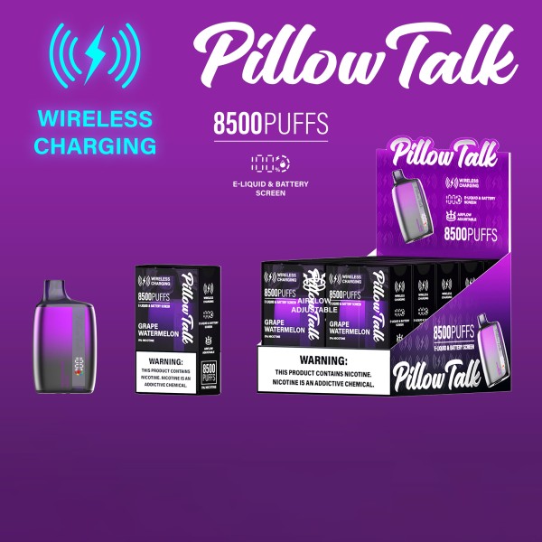 PILLOW TALK 8500 PUFFS WIRELESS CHARGING DISPOSABLE VAPE 10CT/DISPLAY