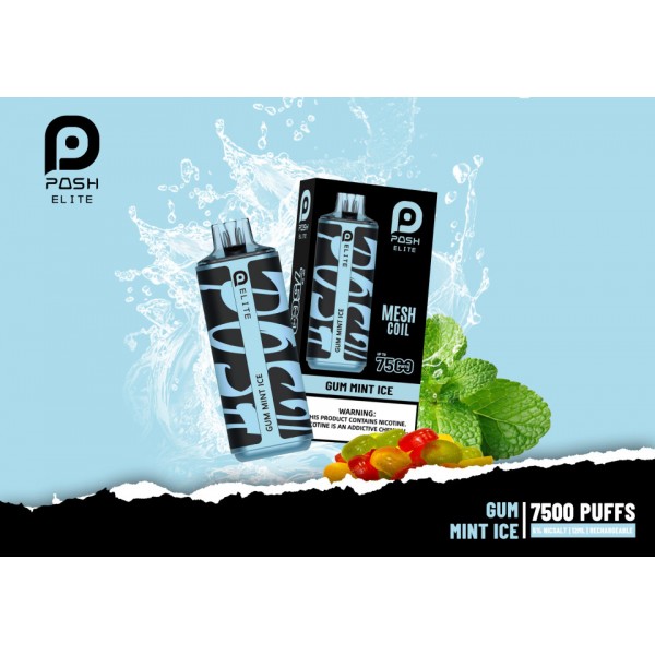 POSH ELITE 7500 PUFFS DISPOSABLE VAPE 5CT/DISPLAY