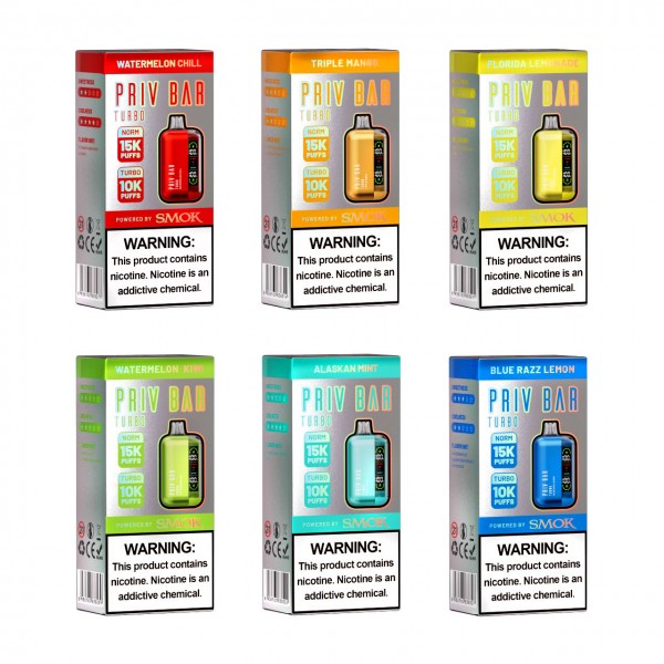 PRIV BAR BY SMOK 15000 PUFFS DISPOSABLE VAPE 5CT/DISPLAY