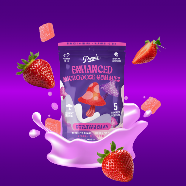 PURPLE MAGIC AMANITA VEGAN MUSHROOM GUMMIES 3000MG/5CT/10PK