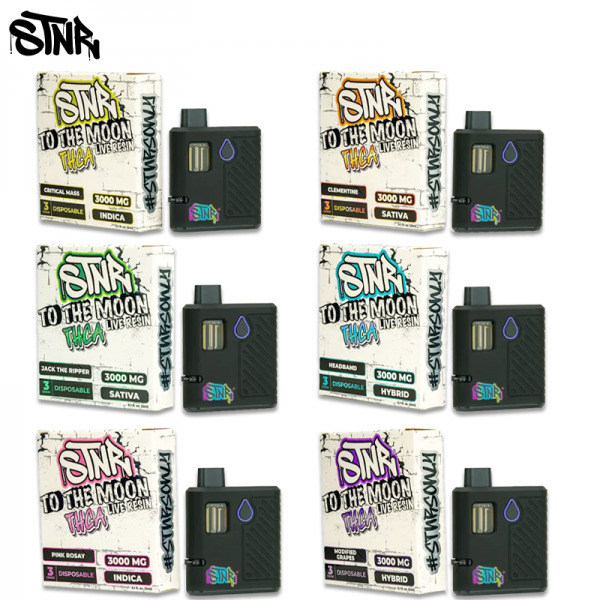 STNR TO THE MOON LIVE RESIN THC-A DISPOSABLE VAPE 3GM/6CT/PK