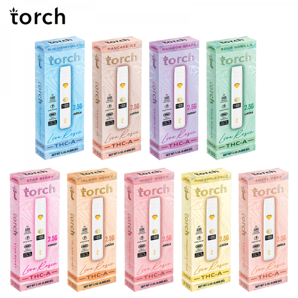 TORCH THC-A LIVE ROSIN DISPOSABLE VAPE 2.5GM/5CT/PK