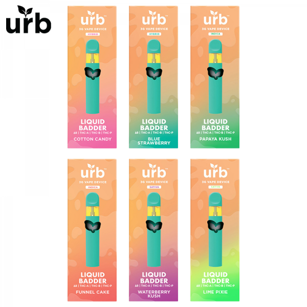 URB LIQUID BADDER DISPOSABLE VAPE 3GM/6CT/PK