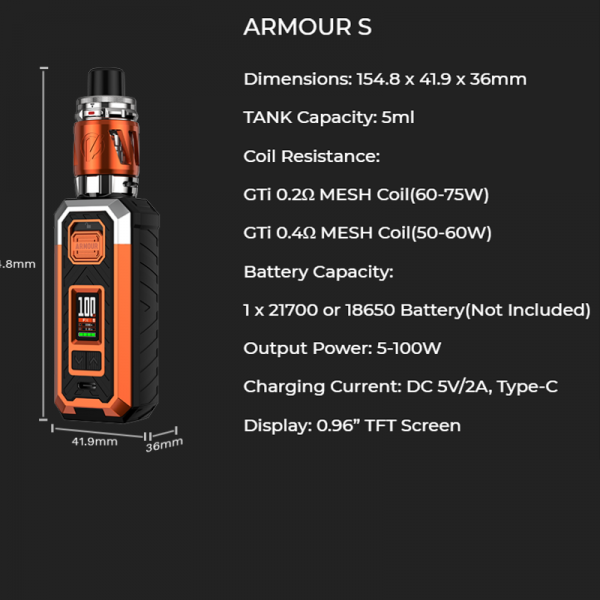 VAPORESSO ARMOUR S 100W STARTER KIT