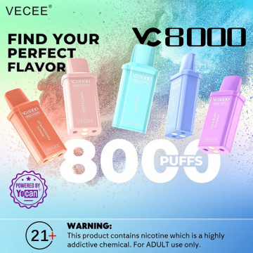 VECEE BY YOCAN 8000 PUFFS DISPOSABLE MESH PODS 10CT/PK