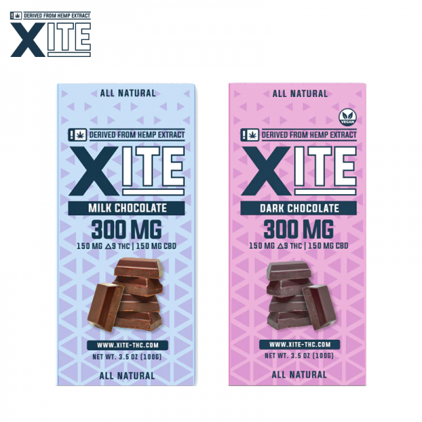 XITE D9 + CBD CHOCOLATE BAR 300MG/8CT/PK (CL)