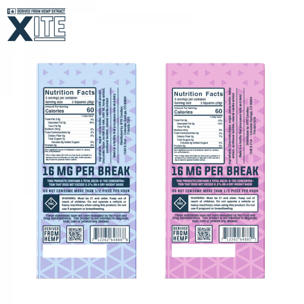 XITE D9 + CBD CHOCOLATE BAR 300MG/8CT/PK (CL)