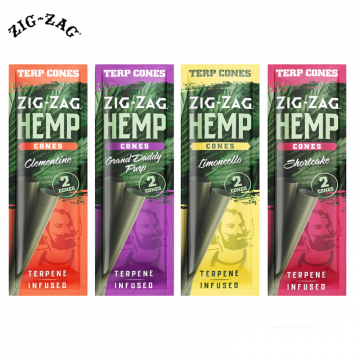 ZIG ZAG INFUSED HEMP CONE 2CT/15PK/DISPLAY