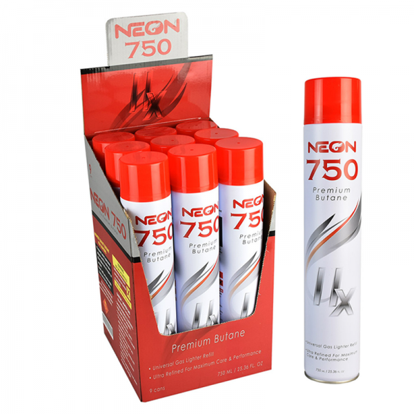 NEON PREMIUM BUTANE XL 750ML/9CT/BOX