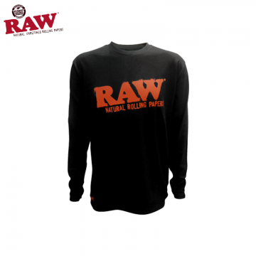 RAW LONG SLEEVE T-SHIRT w/RED LOGO