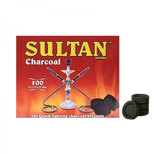 SULTAN QUICK LIGHT HOOKAH CHARCOAL 33mm/100ct