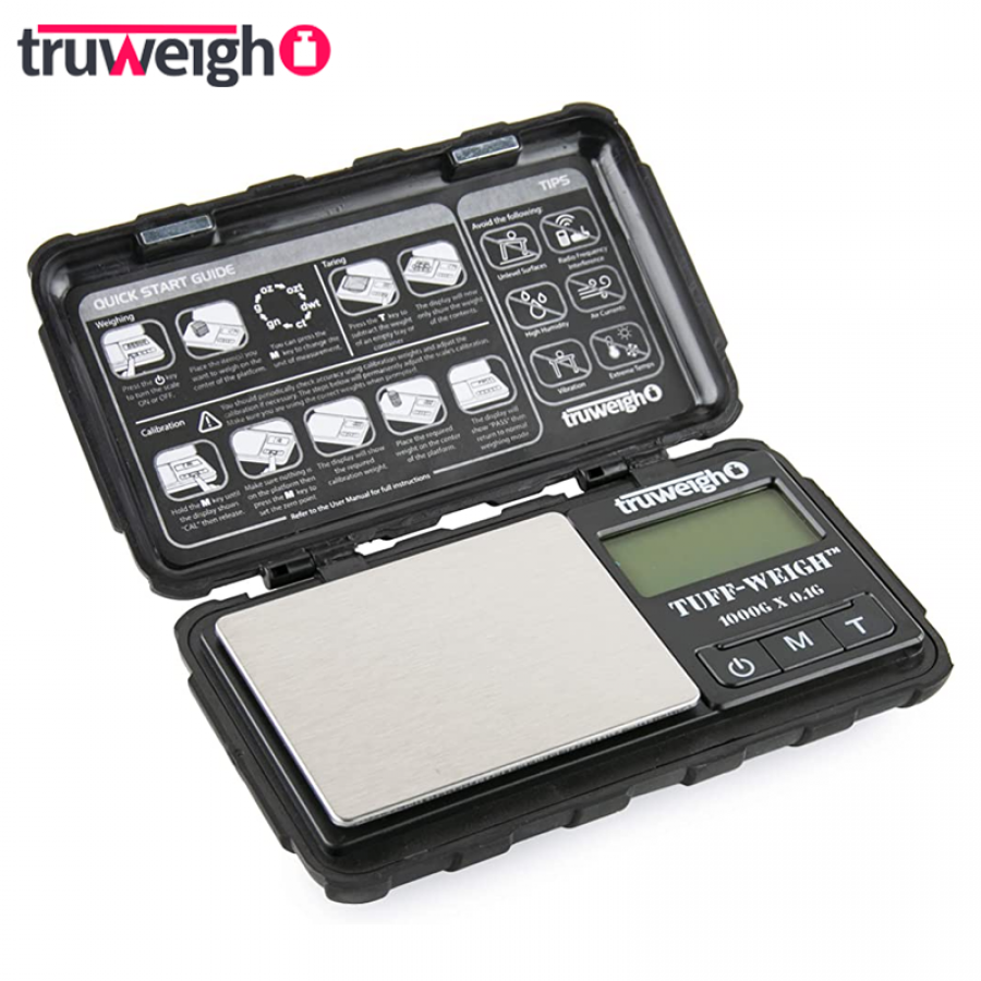 Truweigh Gauge Digital Mini Scale - 100g x 0.01g - Black Pocket Scale