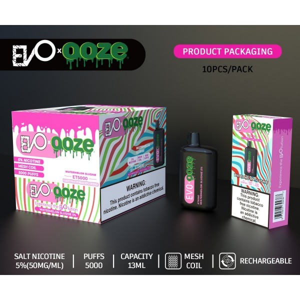 EVO BAR X OOZE ET5000 DISPOSABLE VAPE 10CT/DISPLAY