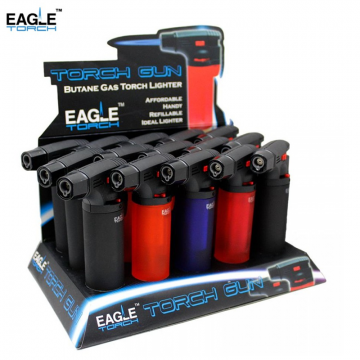 EAGLE GAS BUTANE TORCH GUN LIGHTERS 15CT/DISPLAY