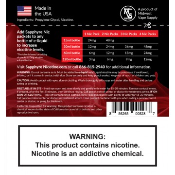 SAPPHYRE 1.8ML NICOTINE POUCH 50CT/DISPLAY