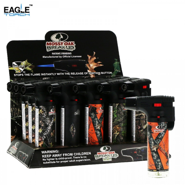 EAGLE MOSSY OAK BUTANE GAS GUN TORCH LIGHTERS 15CT/DISPLAY