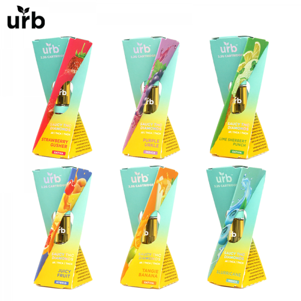 URB SAUCY DIAMONDS VAPE CARTRIDGE 2.2GM/6CT/PK