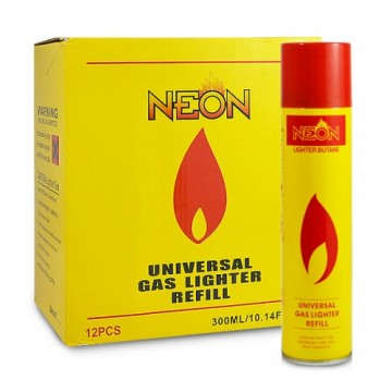 NEON UNIVERSAL LIGHTER REFILL BUTANE 300ML/12CT/BOX