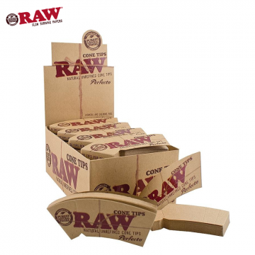 RAW UNREFINED PERFECTO CONE TIPS - 32CT/24PK