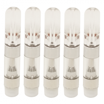 VAPE CCELL CERAMIC COIL 0.5/1ML CLEAR TIP OIL TANKS 5CT/PK